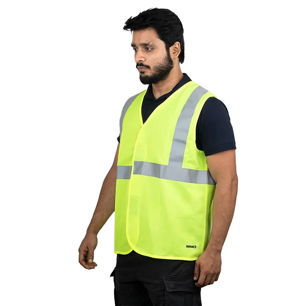 Mallcom Proclo 41 Hi-Vis Safety Vest, Green, 115 GSM Polyester, Size XS