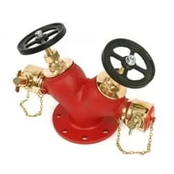 Safex Double Outlet Fire Hydrant Valve, Gun Metal, 63 mm