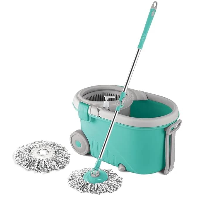 Spotzero by Milton Royale Spin Mop with Wheeled Bucket, 7 L