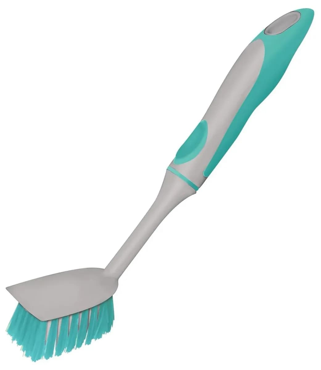 Spotzero by Milton Sink and Dish Brush with Angled Head, Aqua Green