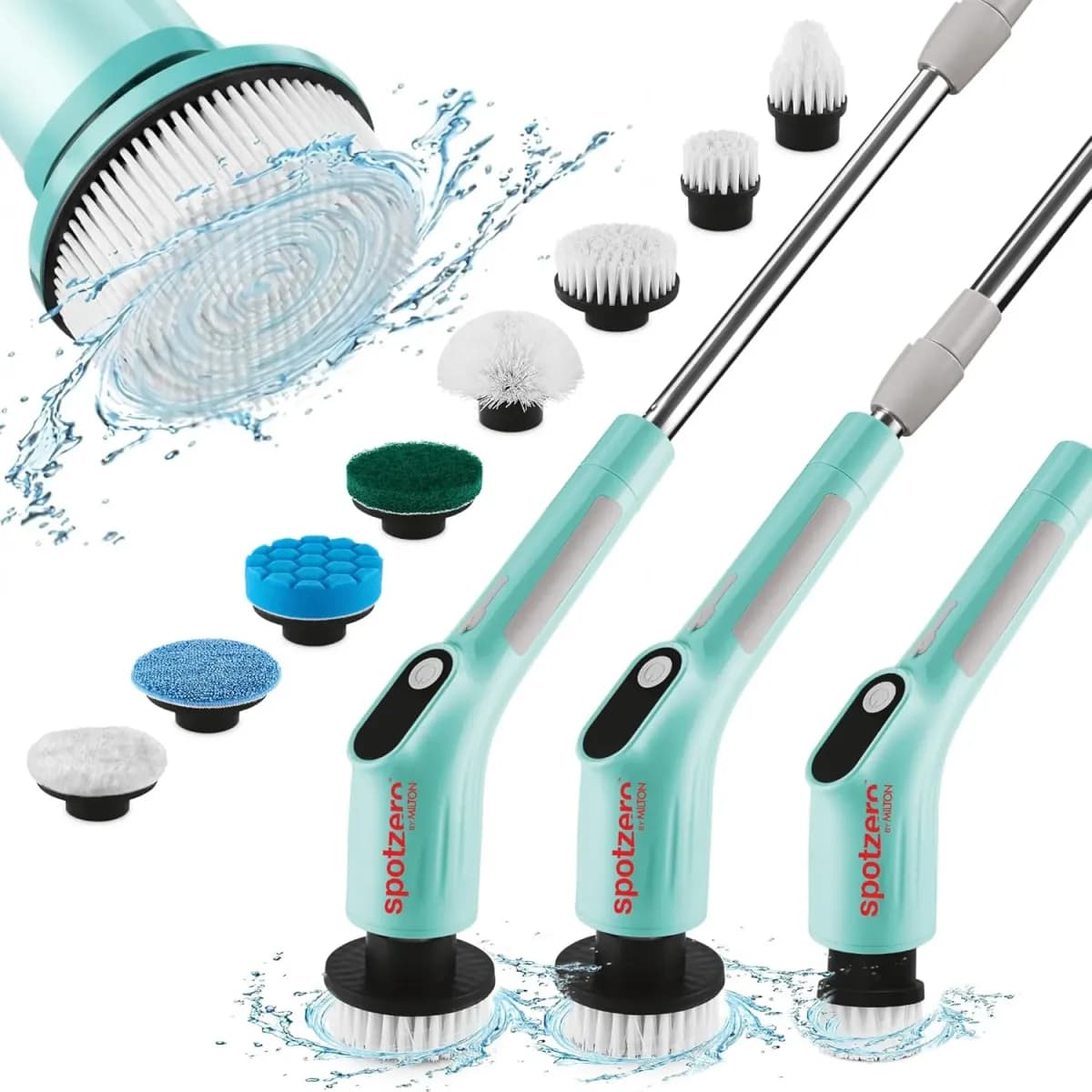 Spotzero by Milton 8-in-1 Cordless Electric Cleaning Brush with Extendable Handle