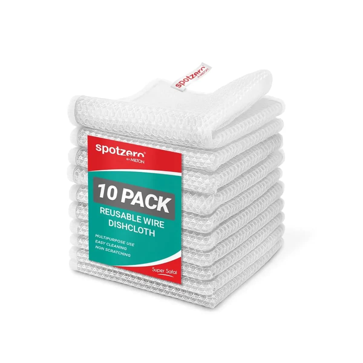 Spotzero by Milton Non-Scratch Steel Wire Dish Cloth, Set of 10