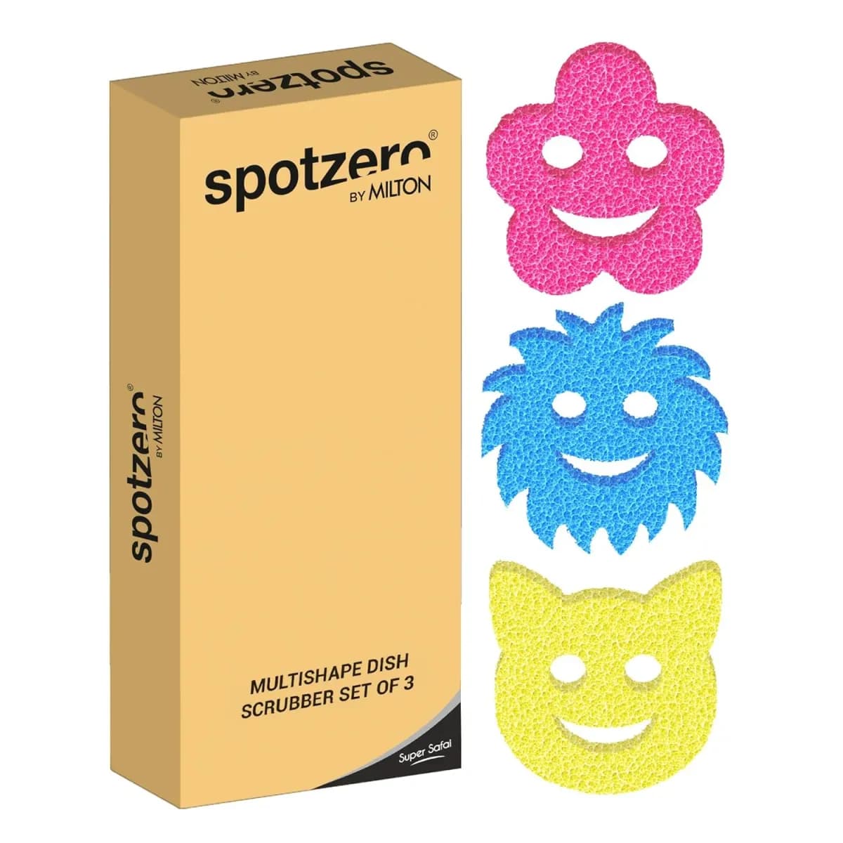 Spotzero by Milton Multi-Shape Dual-Sided Dish Scrubber (Set of 3)