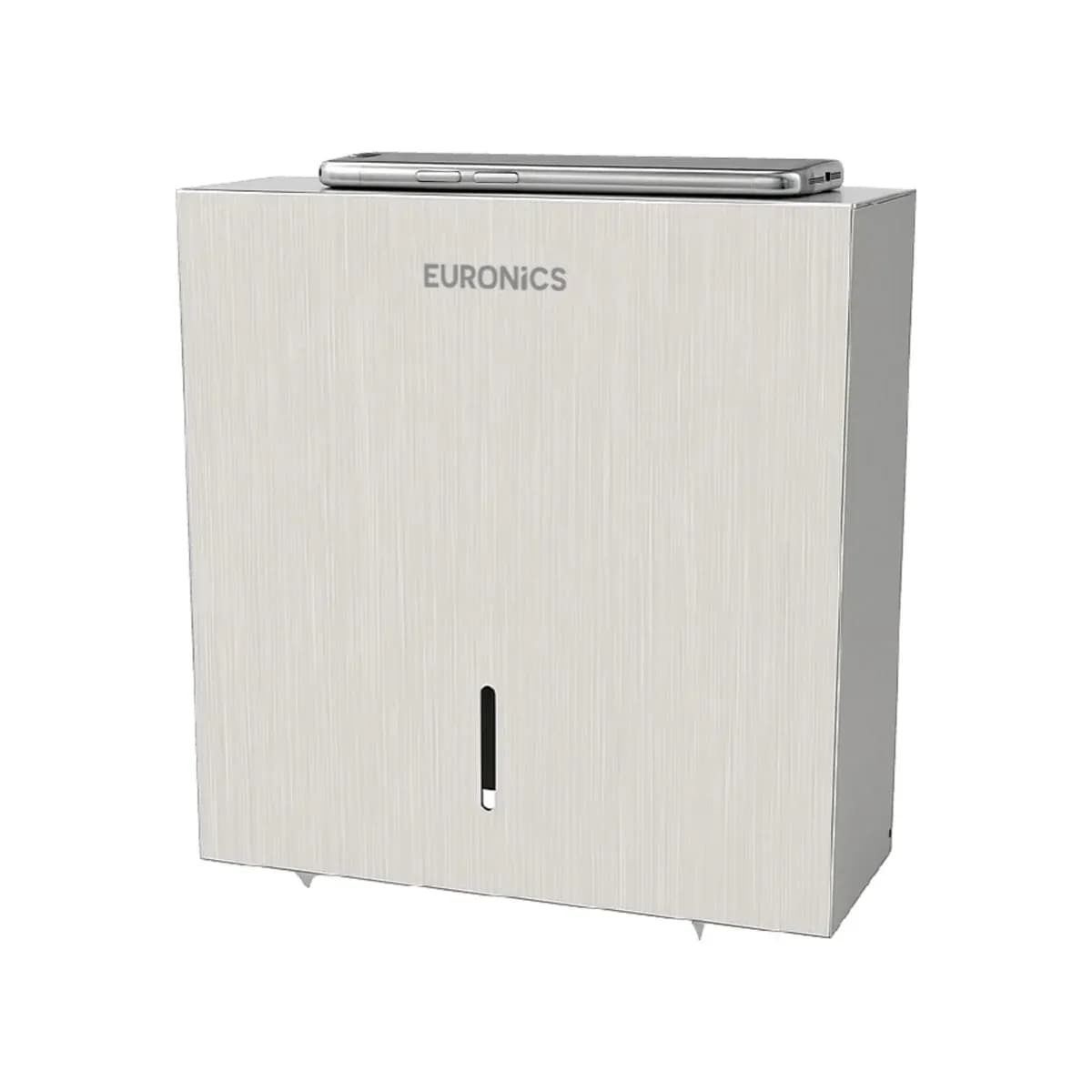 Euronics EJ34 Jumbo Toilet Roll Dispenser, 304 Stainless Steel, for 250-300 m Rolls