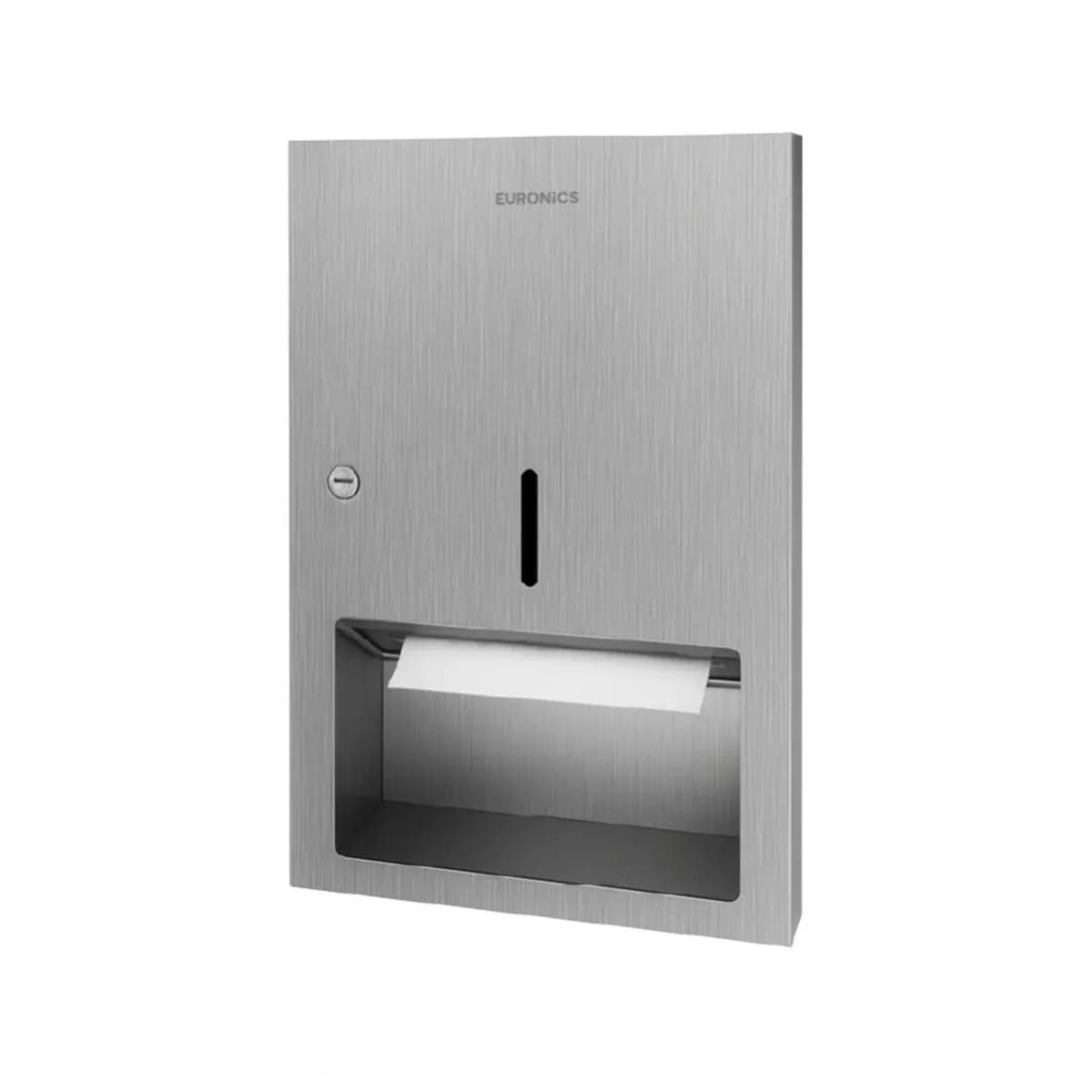 Euronics RPD2 Recessed Stainless Steel Paper Towel Dispenser, 600 Z/M-Fold or 800 Multifold