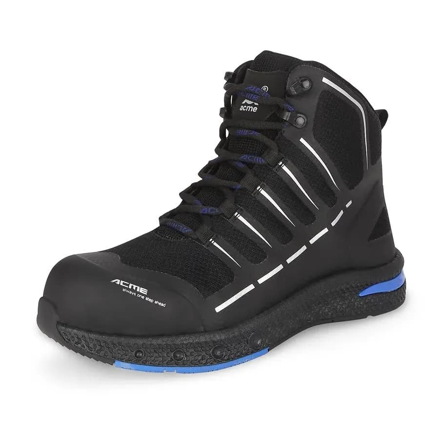 Acme Universal Salvo V1 S2 Composite Toe Metal-Free Safety Shoes, High Ankle, E-TPU Rubber Sole, UK 12 (EU 46)