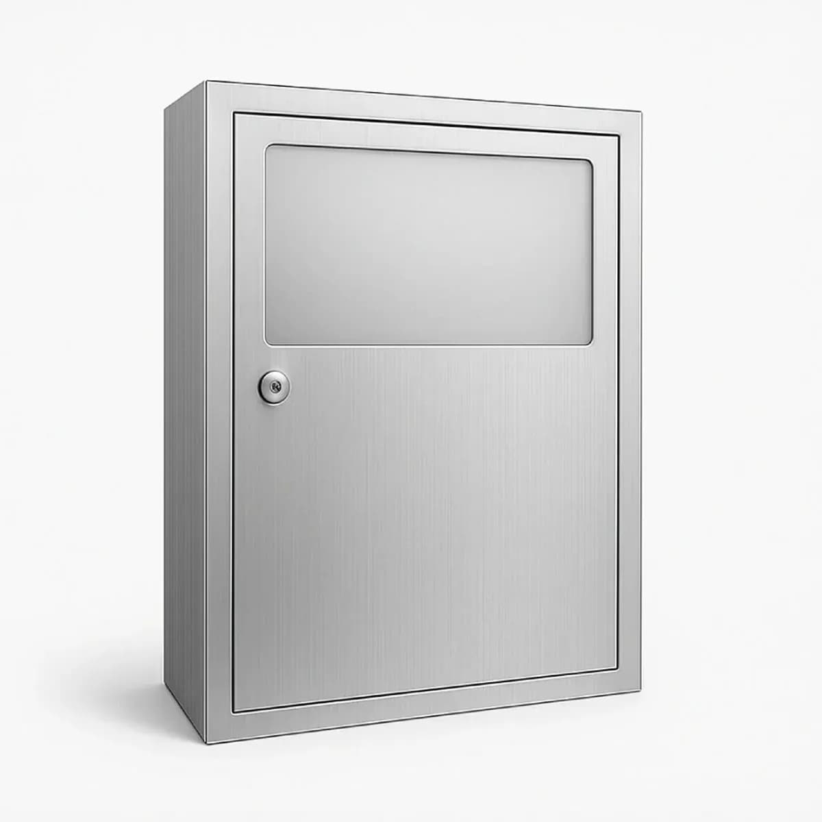 Euronics SWR03 Wall-Mounted Sanitary Napkin Disposal Unit, 304 Stainless Steel, 4.6 L, Silver